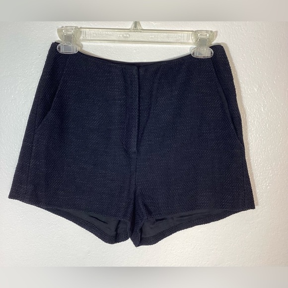 L’AGENCE Women’s Tweed Dark Blue Zip Shorts SZ 2 - Picture 1 of 5
